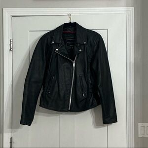 Vintage Rebel Ryder Black Leather Jacket in Excellent condition.